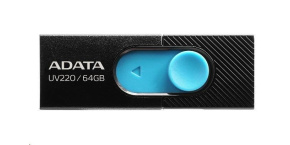 ADATA Flash Disk 32GB UV220, USB 2.0 Dash Drive, černá/modrá