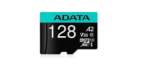 ADATA MicroSDXC karta 128GB Premier Pro UHS-I V30S (R:100/W:80 MB/s) + SD adaptér