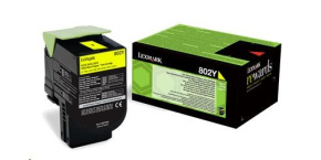 LEXMARK Yellow toner 802Y pro CX310/410/510 z programu Lexmark Return (1000 stran)