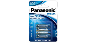 PANASONIC Alkalické baterie EVOLTA Platinum LR03EGE/4BP AAA 1,5V (Blistr 4ks)