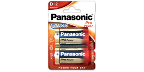 PANASONIC Alkalické baterie Pro Power LR20PPG/2BP D 1,5V (Blistr 2ks)