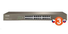 Tenda TEG1024G 24-Port Gigabit Ethernet Switch, 10/100/1000 Mb/s, Rackmount