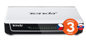 Tenda S16 16-Port Fast Ethernet Switch, 10/100 Mb/s, Desktop