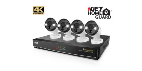 iGET HOMEGUARD HGNVK84904 - Kamerový systém s UltraHD 4K kamerami, IR LED, venkovní, set 4x kamera + rekordér