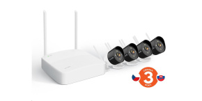 Tenda K4W-3TC - kamerový WiFi set, 4x IP 2K kamera, NVR rekordér, zvuk, noční vidění