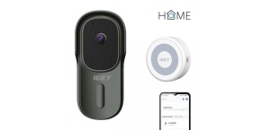 iGET HOME Doorbell DS1 Anthracite + Chime CHS1 White