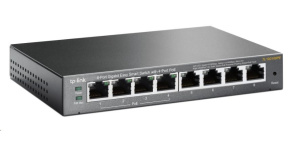 TP-Link Easy Smart switch TL-SG108PE (8xGbE, 4xPoE+, 64W, fanless)