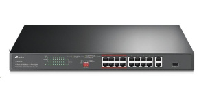 TP-Link CCTV switch TL-SL1218P (16x100Mb/s, 1xGbE uplink, 1xGbE/1xSFP combo uplink, 16xPoE+, 150W)