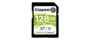 Kingston 128GB SecureDigital Canvas Select (SDXC) Card, 80R Class 10 UHS-I