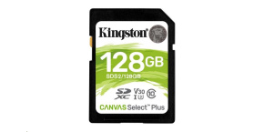 Kingston SDXC karta 128GB Canvas Select Plus (SDXC) 100R 85W Class 10 UHS-I