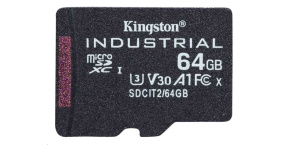 Kingston MicroSDXC karta 64GB microSDXC Industrial C10 A1 pSLC Card Single Pack