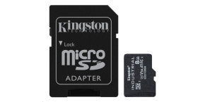 Kingston MicroSDHC karta 8GB Industrial C10 A1 pSLC Card + SD Adapter