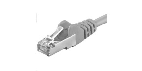 PREMIUMCORD Patch kabel CAT6a S-FTP, RJ45-RJ45, AWG 26/7 5m šedá