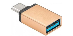 PREMIUMCORD Adaptér USB 3.1 C/male - USB 3.0 A/female, zlatý, OTG