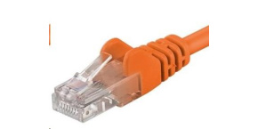 PREMIUMCORD Patch kabel UTP RJ45-RJ45 CAT5e 0.25m oranžová