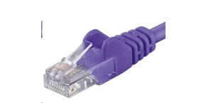 PREMIUMCORD Patch kabel UTP RJ45-RJ45 CAT5e 0.5m fialová