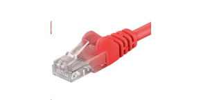 PREMIUMCORD Patch kabel UTP RJ45-RJ45 CAT5e 1m červená