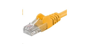 PREMIUMCORD Patch kabel UTP RJ45-RJ45 CAT5e 1m žlutá