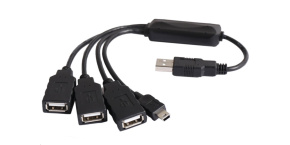 PremiumCord USB2.0 HUB 4-portový Black cable