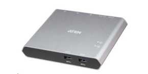 ATEN 2-Port USB-C Gen 1 Dock Switch with Power Pass-through