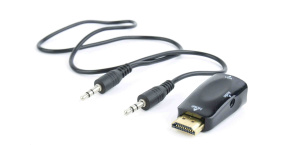 C-TECH adaptér HDMI na VGA + Audio, M/F