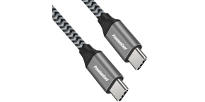 PREMIUMCORD Kabel USB-C M/M, 100W 20V/5A 480Mbps bavlněný oplet, 0,5m