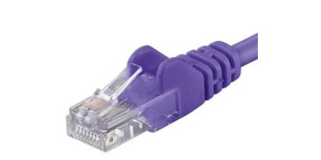 PremiumCord Patch kabel UTP RJ45-RJ45 CAT6 0.25m fialová