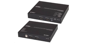 ATEN Extender PC-konzole Dual DP, HDBaseT 2.0, USB, RS-232, audio, 4K@100m