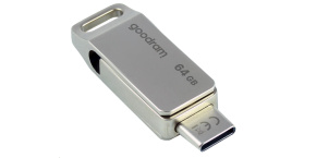 GOODRAM Flash Disk 64GB ODA3, USB 3.2, stříbrná