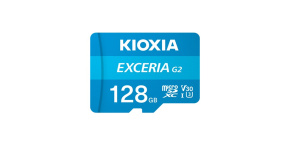 KIOXIA microSD Karta EXCERIA G2 128GB, UHS-I U3 V30, s Adaptérem