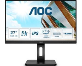 BAZAR - AOC MT IPS LCD WLED 27" U27P2CA - IPS panel, 3840x2160, 2xHDMI, DP. USB-C, USB, repro, pivot - Poškozený obal (K