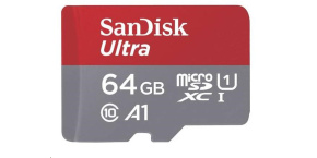 SanDisk MicroSDXC karta 64GB Ultra (100MB/s, A1 Class 10 UHS-I, Android - Imaging Packaging) + adaptér