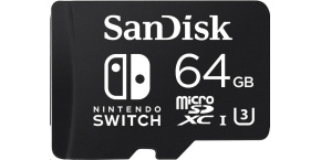 SanDisk MIcroSDXC karta 64GB for Nintendo Switch (R:100/W:90 MB/s, UHS-I, V30, U3, C10, A1) licensed Product