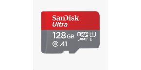 SanDisk MicroSDXC karta 128GB Ultra (100MB/s, Class 10, Android) + adaptér