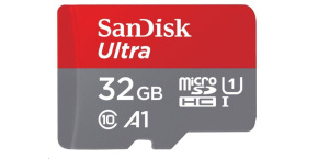 SanDisk MicroSDHC karta 32GB Ultra (120MB/s, A1 Class 10 UHS-I, Android - Tablet Packaging, Memory Zone App) + adaptér