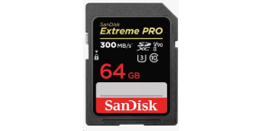 SanDisk SDHC karta 64GB Extreme PRO (300 MB/s, Class 10, UHS-II U3 V90)