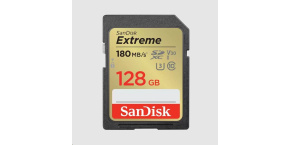 SanDisk SDXC karta 128GB Extreme (180 MB/s Class 10, UHS-I U3 V30)