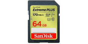 SanDisk SDXC karta 64GB Extreme PLUS (200 MB/s Class 10, UHS-I U3 V30)