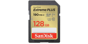 SanDisk SDXC karta 128GB Extreme PLUS (190 MB/s Class 10, UHS-I U3 V30)