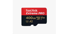 SanDisk micro SDXC karta 400GB Extreme PRO (200 MB/s Class 10, UHS-I U3 V30) + adaptér