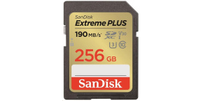 SanDisk SDXC karta 256GB Extreme PLUS (R 190 MB/s  W130 MB/s Class 10, UHS-I U3 V30)