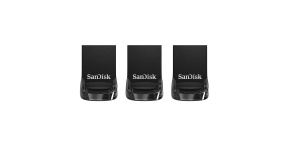 SanDisk Flash Disk 32GB Ultra Fit Flash Drive, USB 3.2, Černá, 3 Pack