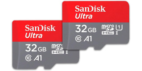 SanDisk MicroSDHC karta 32GB Ultra (R:120/W:120 MB/s, UHS-I, C10), 2-Pack