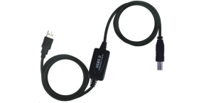 PREMIUMCORD USB 2.0 repeater a propojovací kabel A/M-B/M 15m