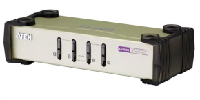 ATEN přepínač 4-port KVM PS/2+USB, kabely (2x1.2m, 2x1.8m)