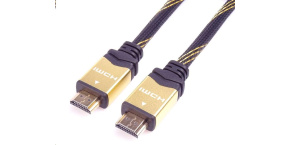 PREMIUMCORD Kabel HDMI 2.0 High Speed + Ethernet kabel HQ, zlacené konektory, 1,5m