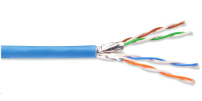 PREMIUMCORD CAT6A U-FTP Kabel 4x2,drát AWG23,čistá měď 100m LSOH