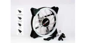 1stCOOL Fan AURA EVO Dual Ring ARGB ventilátor 12cm