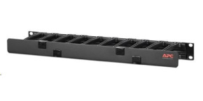 APC Horizontal Cable Manager, 1U x 4" Deep, Single-Sided with Cover