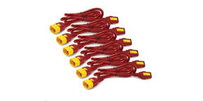 APC Power Cord Kit (6 ks), Locking, C13 to C14, 1.2m, Red